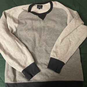 J. Crew Two-Tone Gray and Black Crewneck Sweatshirt